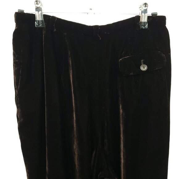 Giorgio Armani Velvet High Rise Straight Leg Ankle Pants 27/4 Brown, VGUC with m - Picture 9 of 13